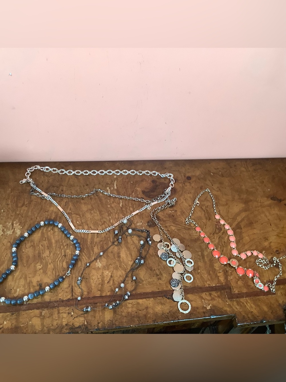 Fashion Necklace Lot 5 Piece Variety Of Styles And Color